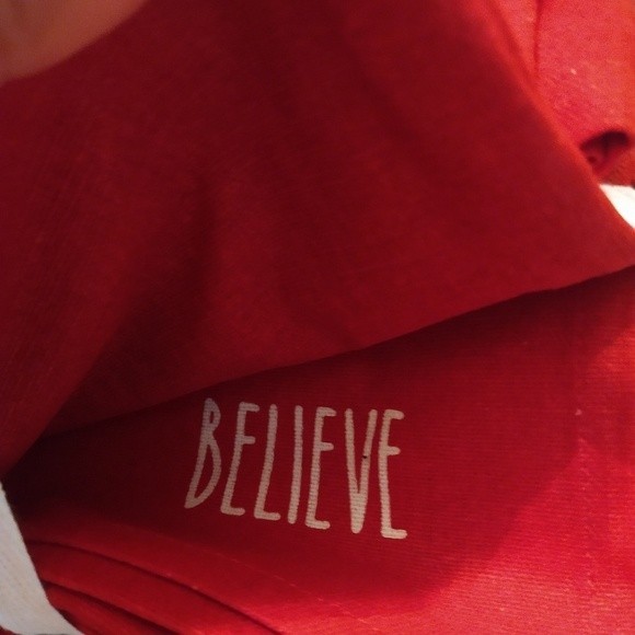 4PK Napkin Set - Red Plain with Phrases - Picture 3 of 9